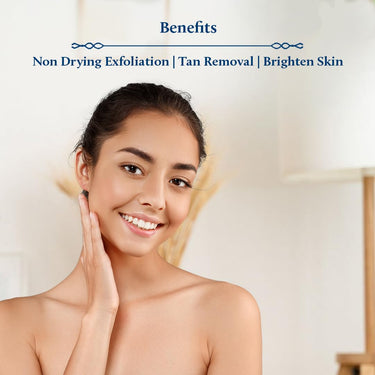 Blue Nectar Ayurvedic Brightening & Radiance Face Scrub with Kumkumadi Tailam (16 Herbs, 50g)